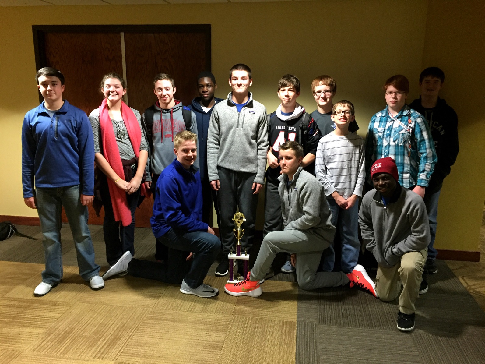 8th grade quiz bowl team places first in regional tournament