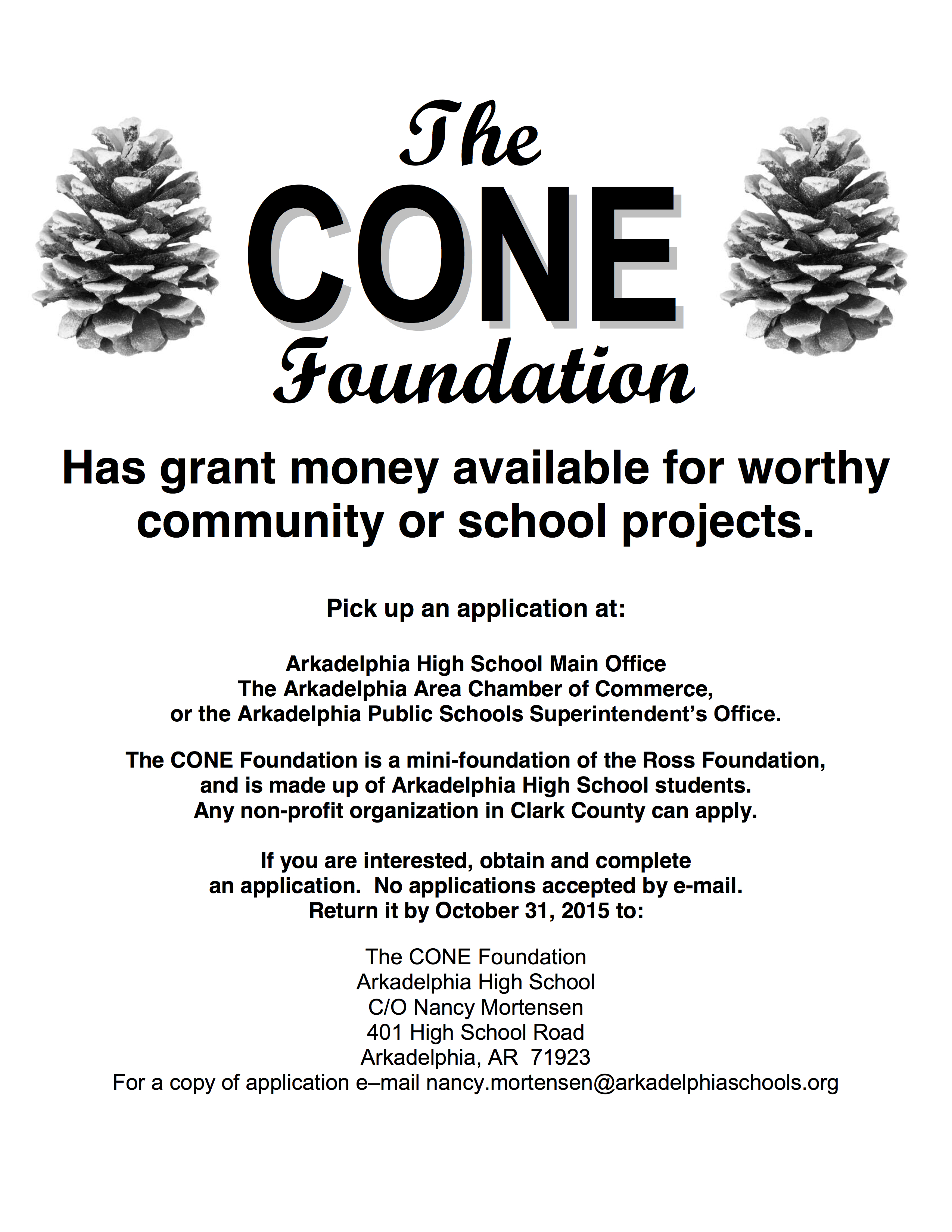CONE Foundation Applications